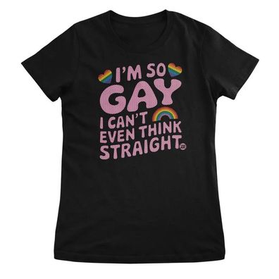 Todd Goldman Art Damen T-Shirt Can'T Think Straight-ToddArt Girly Tee TDA-5-LGBTQ010W