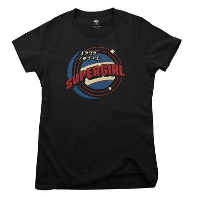 Supergirl Damen T-Shirt Retro Logo Girly Tee WB-5-SUPGIRL003W