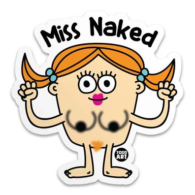 Todd Goldman Art Sticker Miss Naked TDA-8