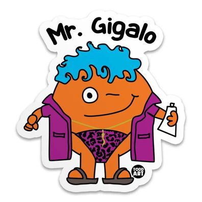 Todd Goldman Art Sticker MR Gigalo TDA-8