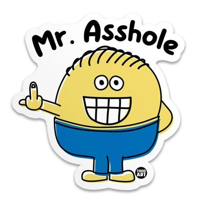 Todd Goldman Art Sticker MR Asshole TDA-8