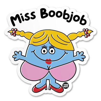 Todd Goldman Art Sticker Miss Boobjob TDA-8
