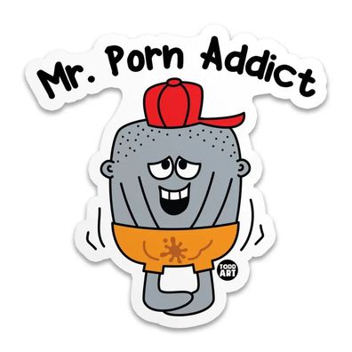 Todd Goldman Art Sticker MR Porn Addict TDA-8