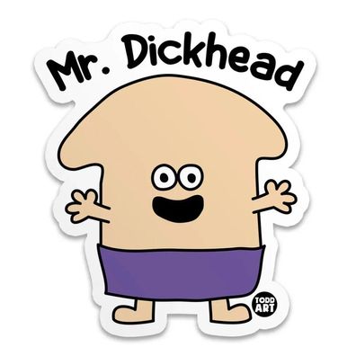 Todd Goldman Art Sticker MR Dickhead TDA-8