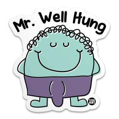 Todd Goldman Art Sticker MR Well Hung TDA-8
