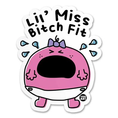 Todd Goldman Art Sticker Lil' Miss Bitch Fit TDA-8