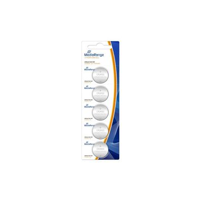 MediaRange Batterie Knopfzelle Blister Lithium/CR2450 3V 5er