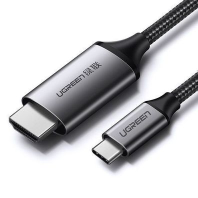 Ugreen HDMI zu USB Typ C Kabel 4K 60Hz 1,5m Schwarz-Grau (MM142 50570)