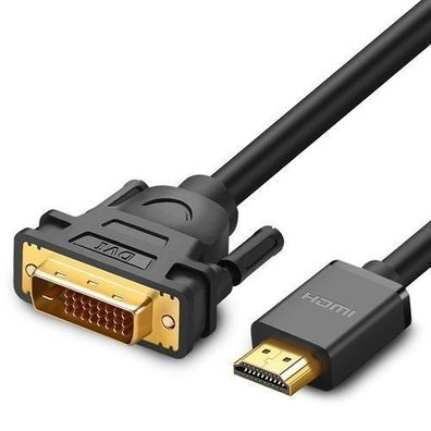 Ugreen bidirektionales HDMI-zu-DVI-Kabel 2m Schwarz (HD106) für High-Performance