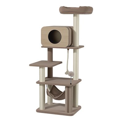 Fudajo Forest Oak 152cm Kratzbaum beige Katzenbaum Katzenkratzbaum Kletterbaum