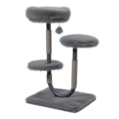 Fudajo Urban Compact 99 cm Kratzbaum grau Katzenbaum Katzenkratzbaum Kletterbaum