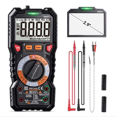 Tacklife DM01 Digital Multimeter Strommessgerät Stromprüfer Spannungsmesser AC/DC