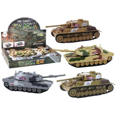 Leantoys Aluminiumtank mit Friktionsantrieb, verschiedene Farben
