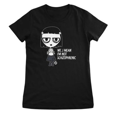 Todd Goldman Art Damen T-Shirt Crue-L-Not Schizophrenic-ToddArt Girly Tee