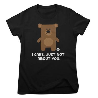Todd Goldman Art Damen T-Shirt I Care Just Not About You-Don'T Bear Girly Tee