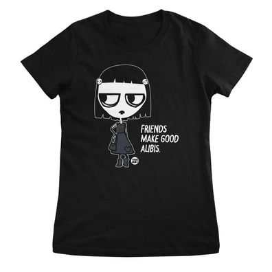 Todd Goldman Art Damen T-Shirt Friends Make Good Alibis-ToddArt Girly Tee