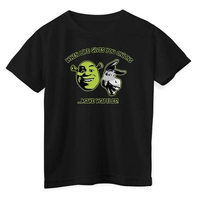 Shrek Kinder T-Shirt Make Waffles Kids Tee UV-12-SHK32007-DTF650