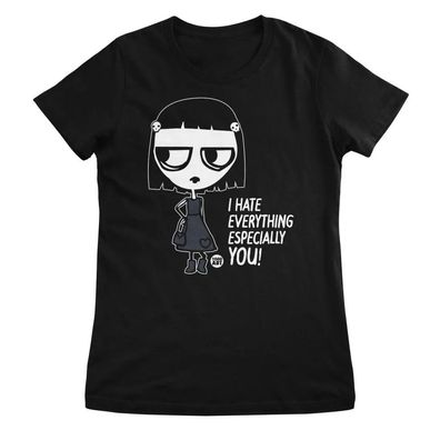 Todd Goldman Art Damen T-Shirt I Hate Everything-Especially You-ToddArt Girly Tee