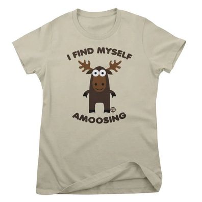 Todd Goldman Art Damen T-Shirt I Find Myself Amoosing-ToodArt Girly Tee TDA-5-ANI005W