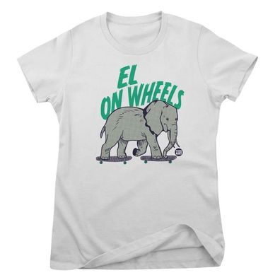 Todd Goldman Art Damen T-Shirt EL ON Wheels-ToddArt Girly Tee TDA-5-ANI012W