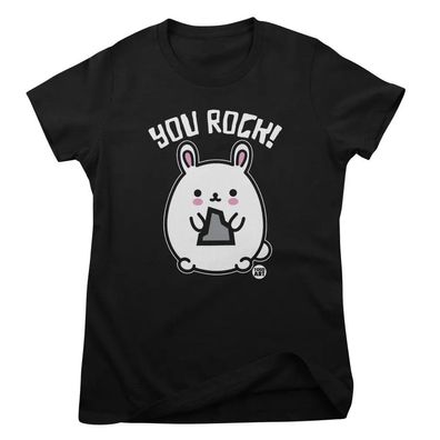 Todd Goldman Art Damen T-Shirt Bad Bunny-You Rock-ToddArt Girly Tee TDA-5-BABU009W