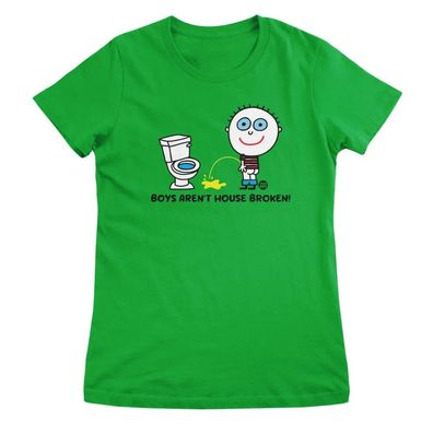 Todd Goldman Art Damen T-Shirt Boys Aren'T House Broken-ToddArt Girly Tee