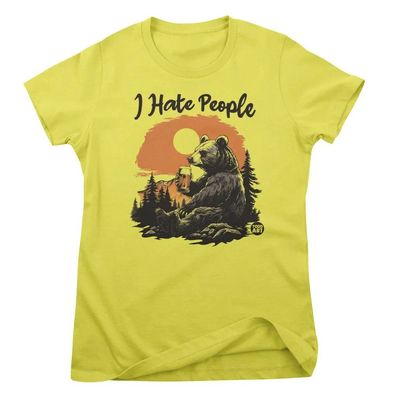 Todd Goldman Art Damen T-Shirt I Hate People-ToddArt Girly Tee TDA-5-ANI029W