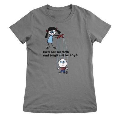 Todd Goldman Art Damen T-Shirt Boys Will BE Toys-ToddArt Girly Tee TDA-5-BAS011W