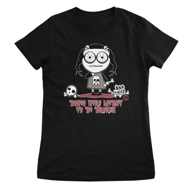 Todd Goldman Art Damen T-Shirt Bones Were Meant TO BE Broken-ToddArt Girly Tee