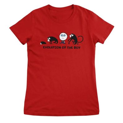 Todd Goldman Art Damen T-Shirt Evolution OF The Boy-ToddArt Girly Tee TDA-5-BAS009W