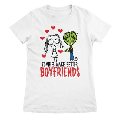 Todd Goldman Art Damen T-Shirt Zombies Make Better Boyfriends-ToddArt Girly Tee