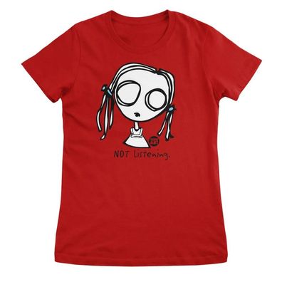 Todd Goldman Art Damen T-Shirt Eve-L-Not Listening-ToddArt Girly Tee TDA-5-EVEL008W