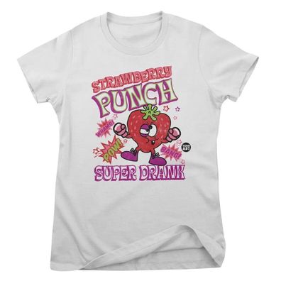 Todd Goldman Art Damen T-Shirt Strawberry Punsch Super Drank-ToddArt Girly Tee