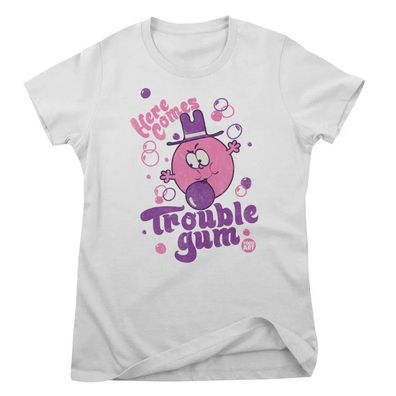 Todd Goldman Art Damen T-Shirt Here Comes Trouble Gum-ToddArt Girly Tee