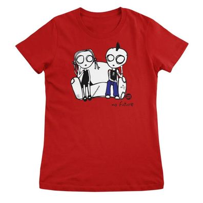 Todd Goldman Art Damen T-Shirt Eve-L-NO Future-ToddArt Girly Tee TDA-5-EVEL007W