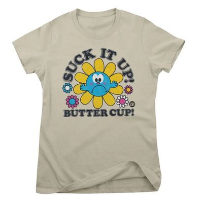Todd Goldman Art Damen T-Shirt Suck IT UP Butter Cup-ToddArt Girly Tee TDA-5-FSCO003W