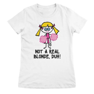 Todd Goldman Art Damen T-Shirt Not A Real Blonde Duh-ToddArt Girly Tee TDA-5-DUBL007W