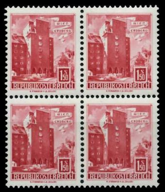 Österreich DS Bauwerke Nr 1178b postfrisch Viererblock X7F7A1A