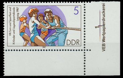 DDR 1987 Nr 3111 postfrisch ECKE-URE X0D9896