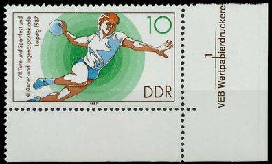 DDR 1987 Nr 3112 postfrisch ECKE-URE X0D98AE