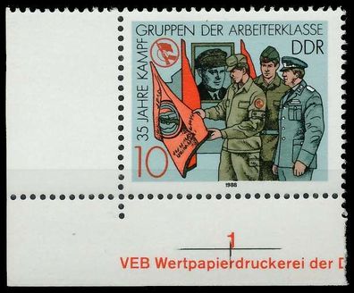 DDR 1988 Nr 3178 postfrisch ECKE-ULI X0DDE9A