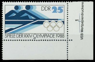 DDR 1988 Nr 3186 postfrisch ECKE-URE X0DDFA2