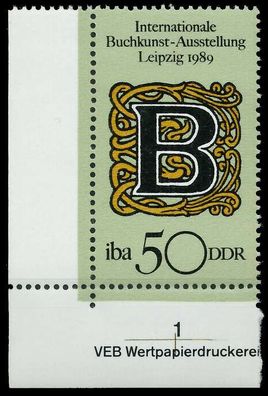 DDR 1989 Nr 3246 postfrisch ECKE-ULI X0E3D92