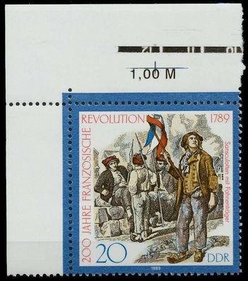 DDR 1989 Nr 3259 postfrisch ECKE-OLI X0E3E56