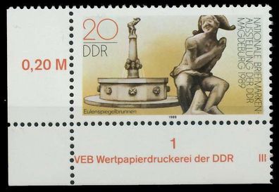 DDR 1989 Nr 3265 postfrisch ECKE-ULI X0E4016
