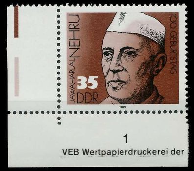 DDR 1989 Nr 3284 postfrisch ECKE-ULI X0E420A