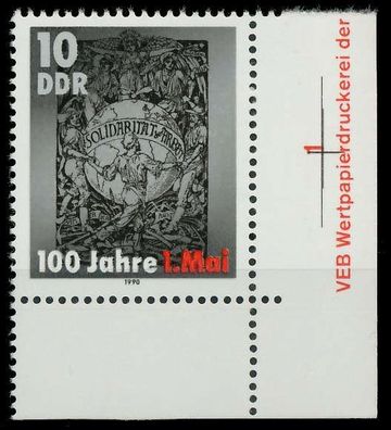 DDR 1990 Nr 3322 postfrisch ECKE-URE X0E43EE