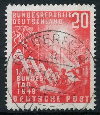 BRD BUND 1949 Nr 112 zentrisch gestempelt XB01932