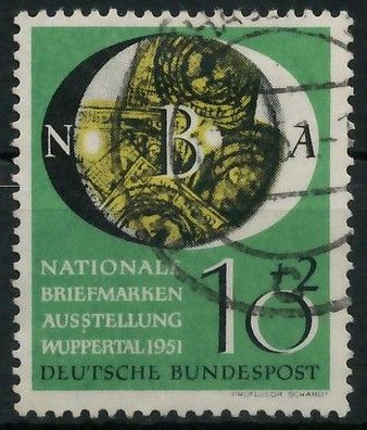 BRD BUND 1951 Nr 141 gestempelt XB0199A
