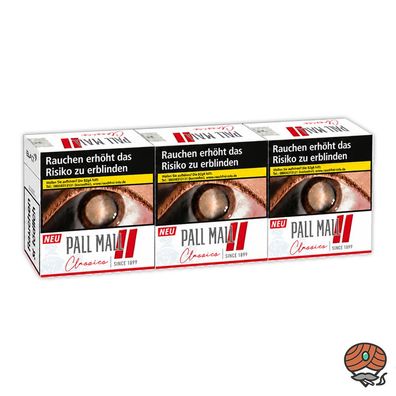 Pall Mall Classics Red / Rot Zigaretten Hercules Box, 1 Stange 3x60 Stück